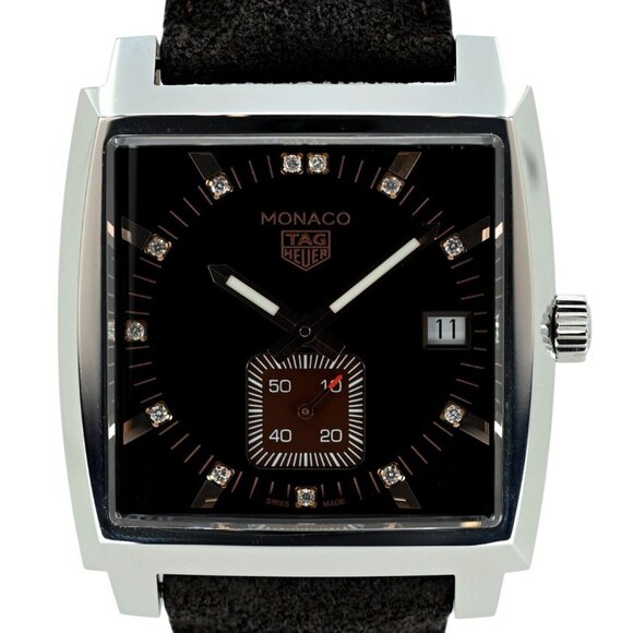 Tag Heuer 37mm Brown Monaco Limited Edition Kingsman Watch Box & Papers WAW131C! - Picture 1 of 10